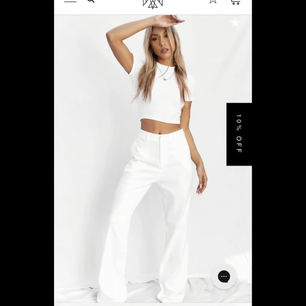 All things golden THE LINEN CLASSIC PANT -white